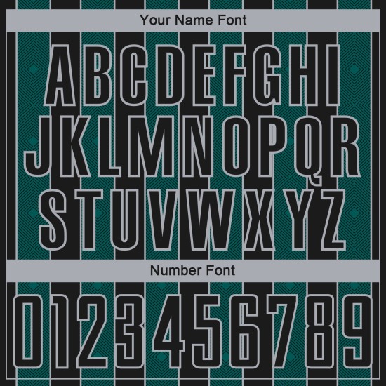 Line Black Sublimation Sports Jersey Soccer Green-Gray Pinstripe Uniform Midnight Custom