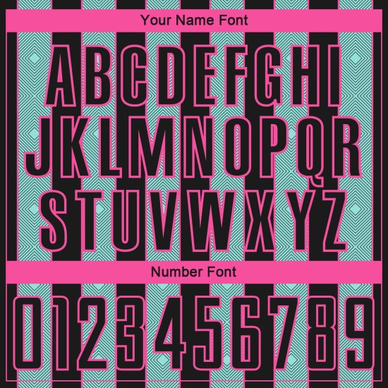 Ice Pinstripe Soccer Jersey Black Sports Sublimation Uniform Line Blue-Pink Custom