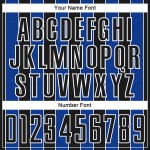 Black Blue-White Jersey Custom Sports Uniform Soccer Thunder Line Pinstripe Sublimation