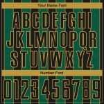 Uniform Gold Kelly Green-Old Jersey Black Custom Sublimation Line Sports Soccer Pinstripe