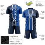 Uniform Jersey Royal-White Sublimation Soccer Custom Navy