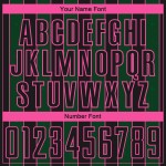 Soccer Line Black Custom Green-Pink Sports Sublimation Uniform Pinstripe Jersey