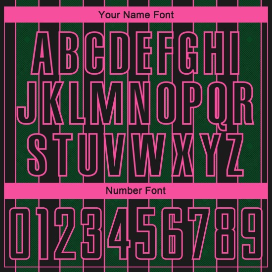 Soccer Line Black Custom Green-Pink Sports Sublimation Uniform Pinstripe Jersey