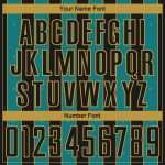 Soccer Pinstripe Sublimation Line Black Gold Teal-Old Sports Jersey Uniform Custom