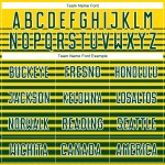 Jersey Green-White Uniform Gold Custom Soccer Sublimation