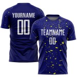 Custom Sublimation Navy Uniform Jersey Soccer White-Gold