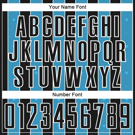 Line Uniform Black Sports Sky Blue-White Pinstripe Jersey Sublimation Soccer Custom