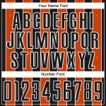 Uniform Soccer Pinstripe Jersey Orange-White Custom Line Black Sports Sublimation