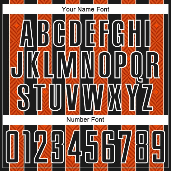 Uniform Soccer Pinstripe Jersey Orange-White Custom Line Black Sports Sublimation
